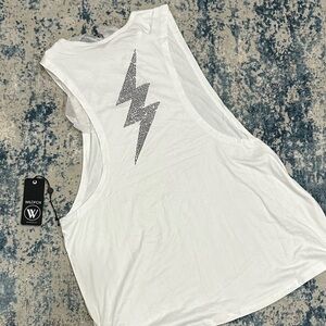 NWT Wildfox LIGHTNING MUSCLE TANK TOP